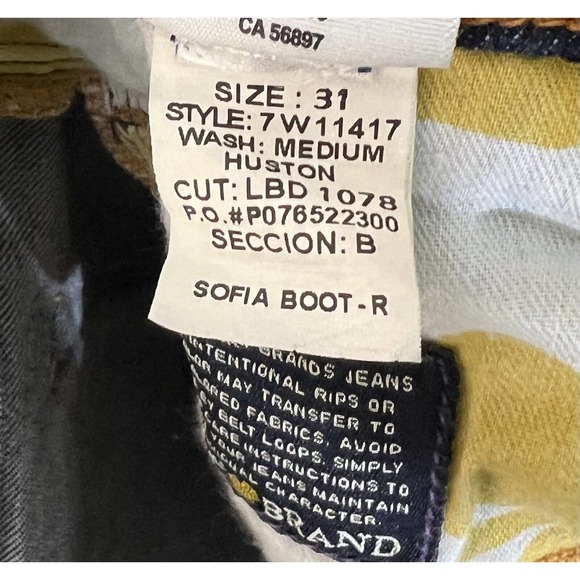 Lucky Brand Sofia‎ Boot Cut Jeans Womens Size 12 Stretch Blue 5 Pocket - Picture 6 of 11